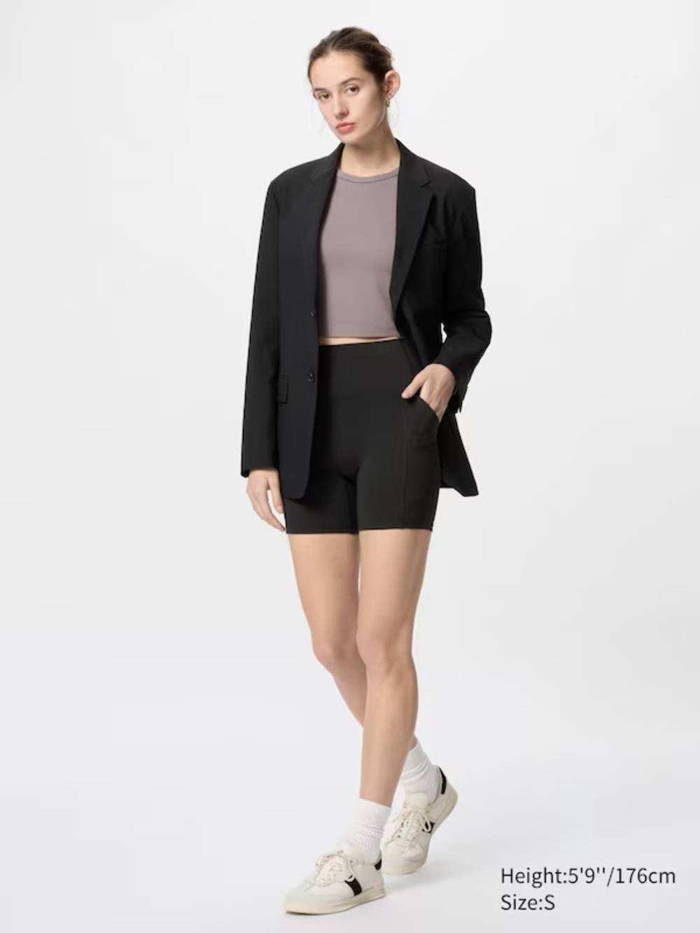 uniqlo airism biker shorts (size: xs; color: black)